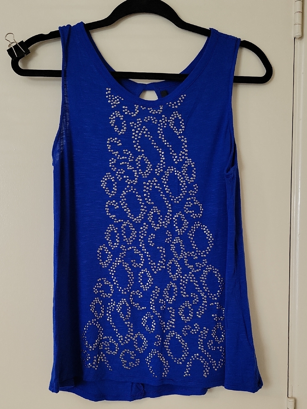 Women’s Sleeveless Studded Tank Top - Royal Blue